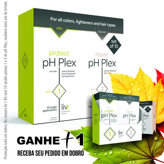 Plex Capilar Profissional pH Plex – 10 sachês com os passos 1 e 2