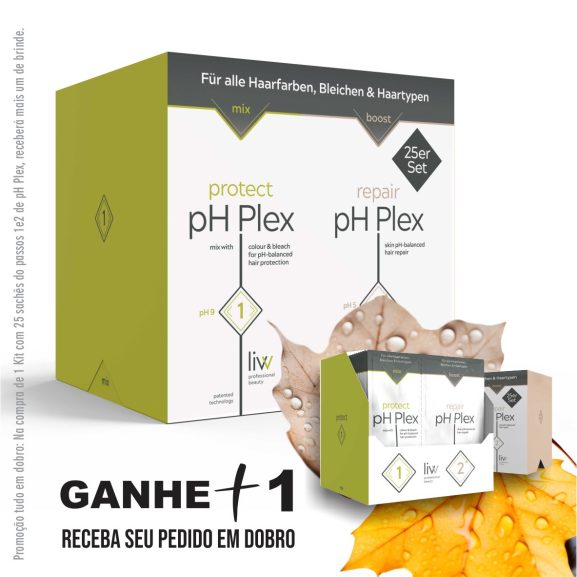 Reconstrução Capilar pH Plex – Caixa com 25 sachês passos 1 e 2